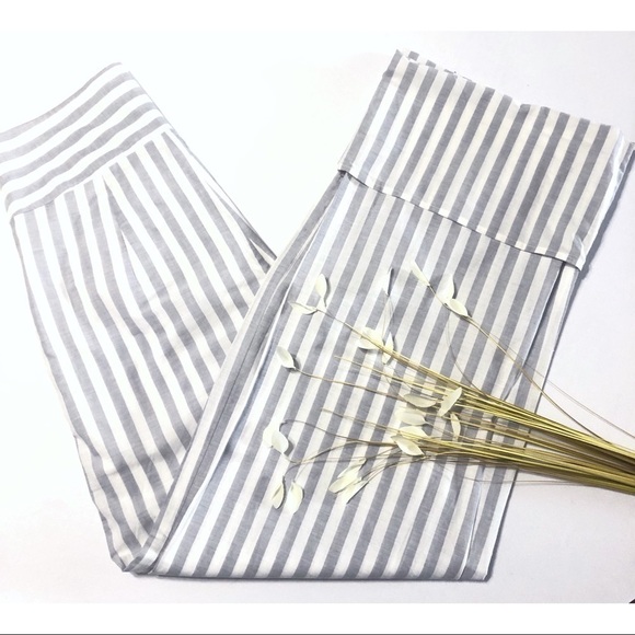 LOST INK NWT Wide Turn-Up Striped Pant in Grey/White - Picture 3 of 9